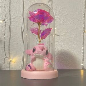 Pink Plush Toy with LED Rose Display